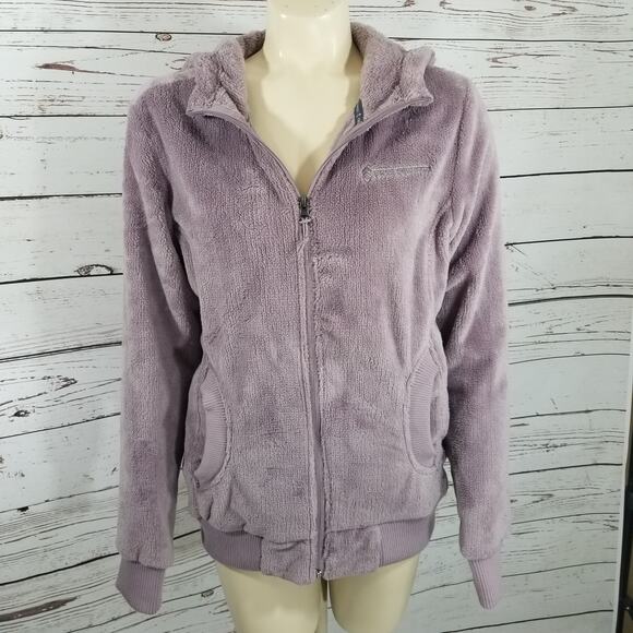 FREE COUNTRY Hoodie Jacket LAVENDER Soft Plush zip up Size Small - Picture 3 of 9
